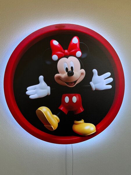 Svietiaci obraz - Minnie Mouse - Nočná lampa