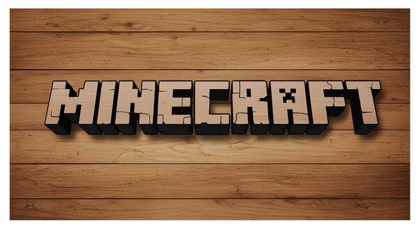 Svietiaci obraz - Minecraft mestská tabuľa - Nočná lampa