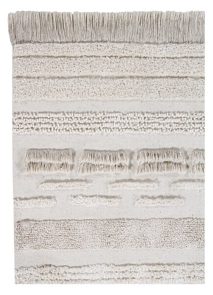 Svetlosivo-krémový prateľný ručne tkaný bavlnený koberec 140x200 cm Air Natural – Lorena Canals