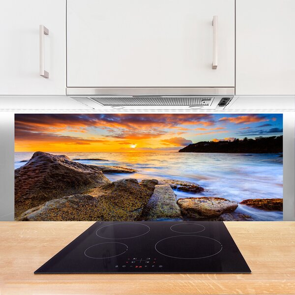 Nástenný panel  Kamene more príroda 125x50 cm
