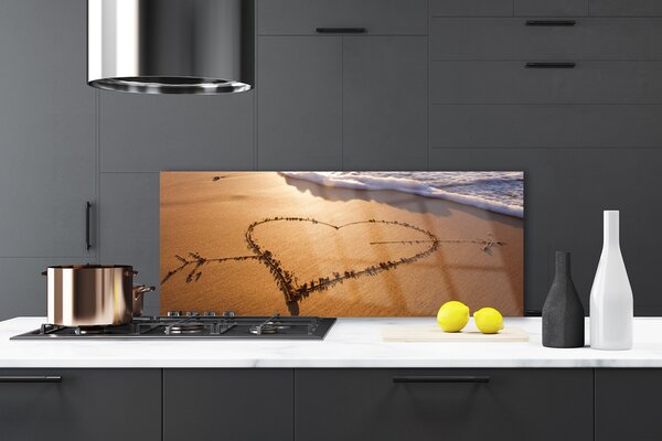 Nástenný panel  Pláž srdce more umenie 125x50 cm