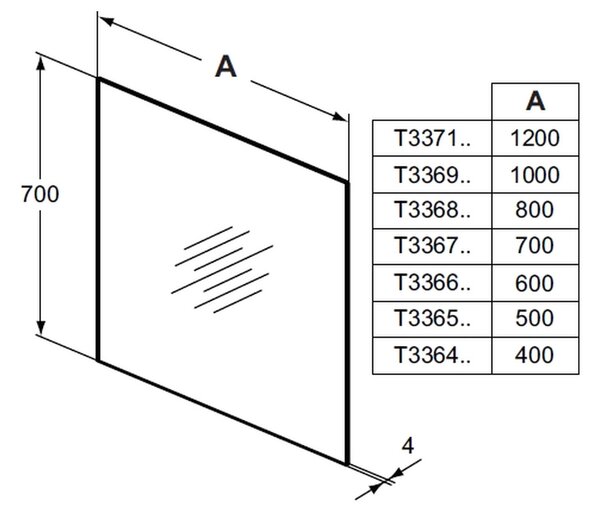 Ideal Standard Mirror & Light - Zrkadlo 800 mm, T3368BH