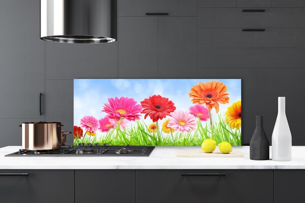 Nástenný panel  Kvety tráva rastlina 125x50 cm