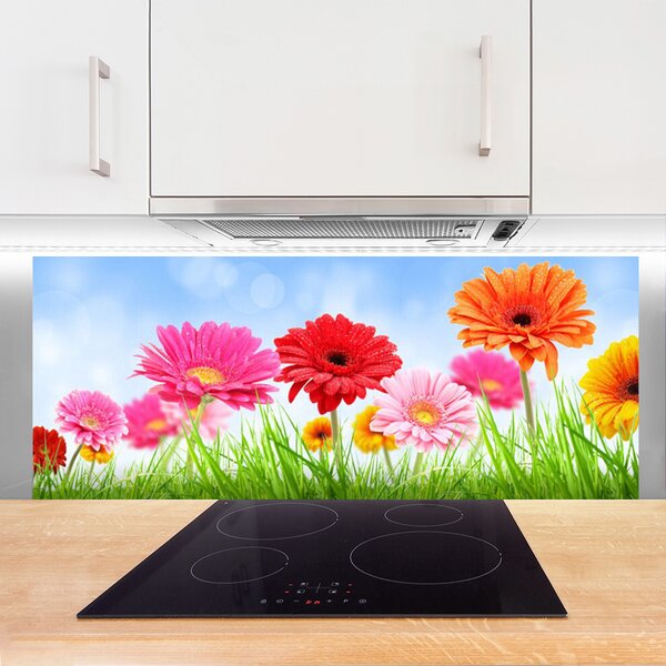 Nástenný panel  Kvety tráva rastlina 125x50 cm