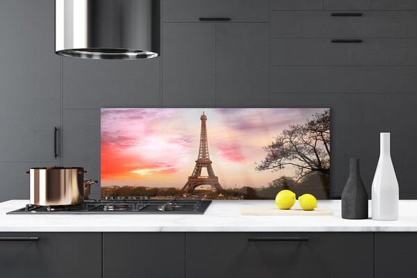 Nástenný panel  Eiffelova veža architektúra 125x50 cm