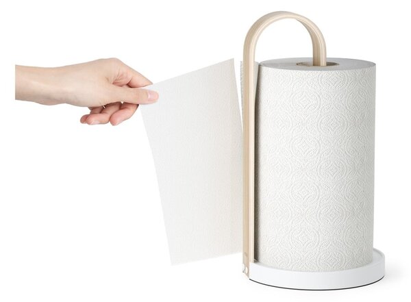 Biely drevený stojan na papierové utierky ø 17 cm Bellwood – Umbra