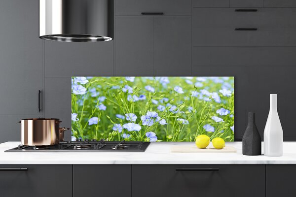 Nástenný panel  Kvety tráva rastlina príroda 125x50 cm
