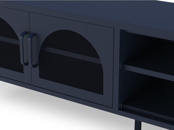 Tmavomodrý TV stolík 160x50 cm Diora – Marckeric