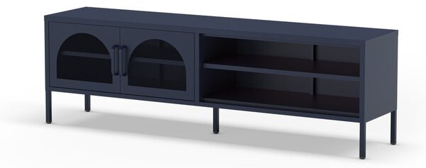 Tmavomodrý TV stolík 160x50 cm Diora – Marckeric