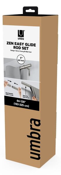 Oceľová roztiahnuteľná garniža 163 - 325 cm Zen – Umbra