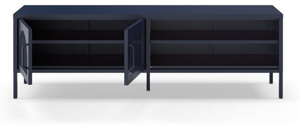 Tmavomodrý TV stolík 160x50 cm Diora – Marckeric