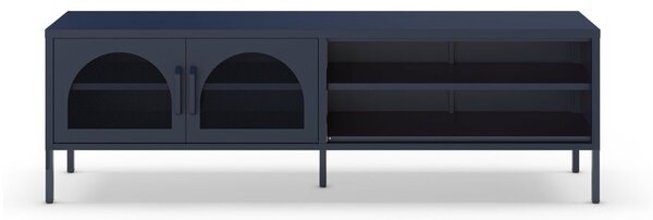 Tmavomodrý TV stolík 160x50 cm Diora – Marckeric