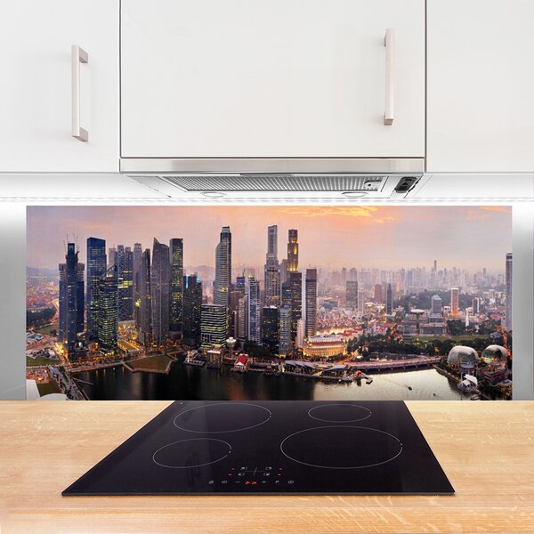 Nástenný panel  Mesto domy 125x50 cm