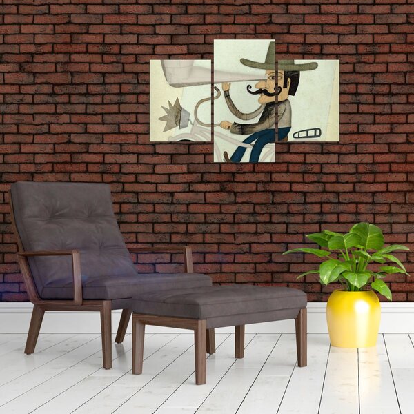 Astronóm na bicykli (90x60 cm)