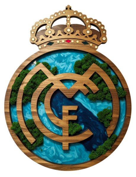 Machový drevený obraz - Real Madrid