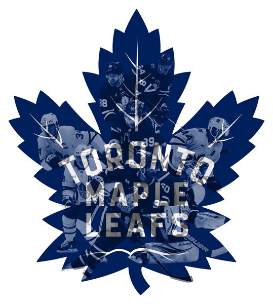 Farebný HDF obraz logo Toronto Maple Leafs