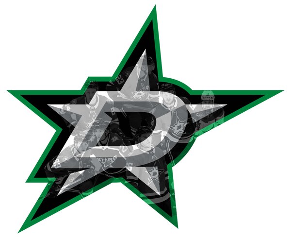 Farebný HDF obraz logo Dallas Stars