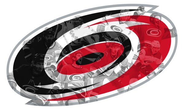 Farebný HDF obraz logo Carolina Hurricanes