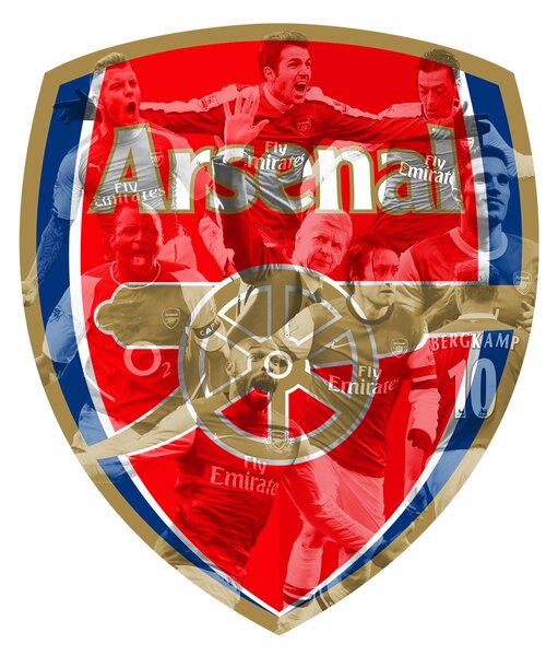 Farebný HDF obraz logo Arsenal
