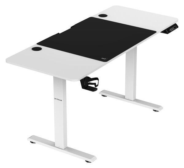 Polohovateľný hráčsky stôl ROB, 1400 x 720 x 600 mm, biely
