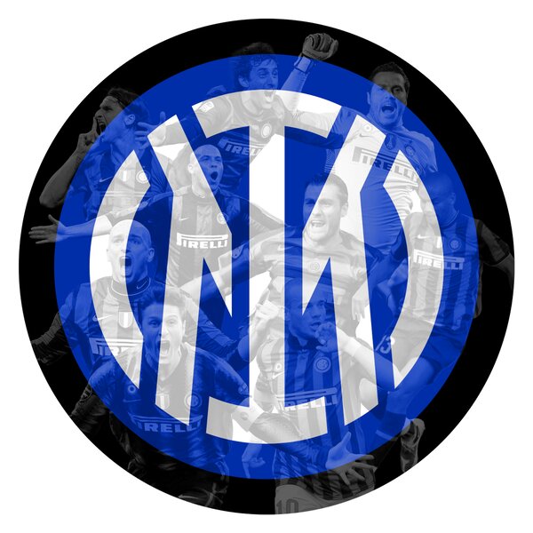 Farebný HDF obraz logo Inter Milan