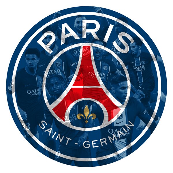 Farebný HDF obraz logo PSG