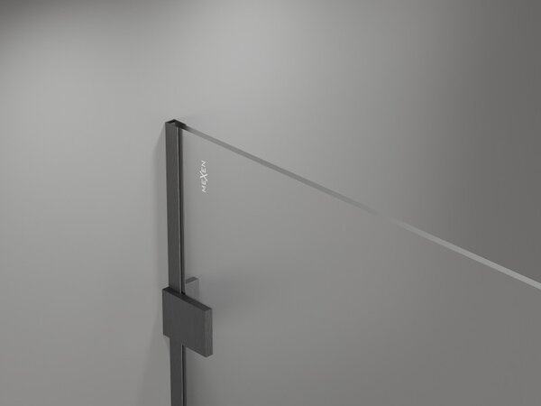Mexen Lunar sprchová stena ľavá 70 x 200 cm, 8mm číre sklo, brúsený grafit, 830-070-000-66-00-L