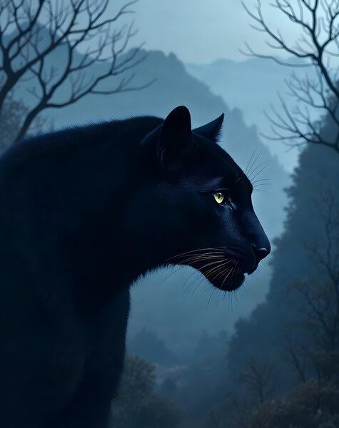 Žiariaci obraz - Black Panther