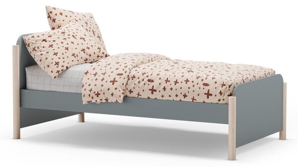 Detská posteľ sivozelená z borovicového dreva s roštom 90x190 cm Enola – Marckeric