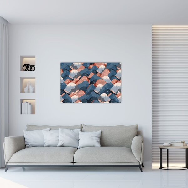 Obraz - Vlny a kopce (90x60 cm)