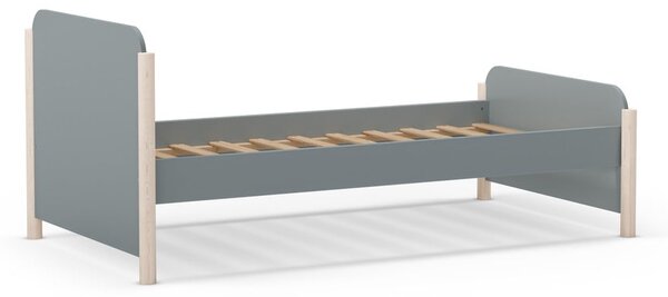 Detská posteľ sivozelená z borovicového dreva s roštom 90x190 cm Enola – Marckeric