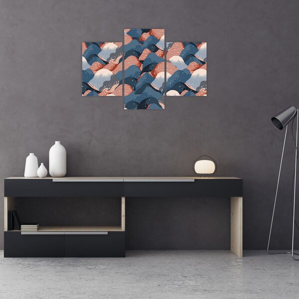 Obraz - Vlny a kopce (90x60 cm)