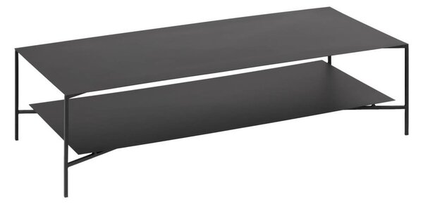 Čierny oceľový konferenčný stolík 60x140 cm Azisi – Kave Home