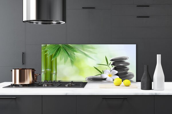 Nástenný panel  Bambus stonka kvet rastlina 125x50 cm