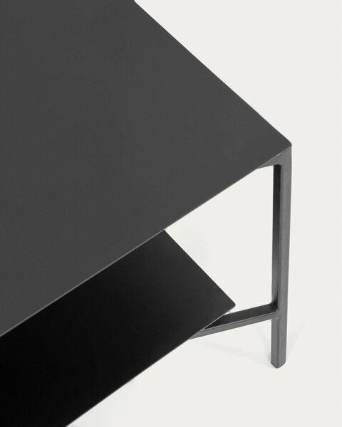 Čierny oceľový konferenčný stolík 60x140 cm Azisi – Kave Home