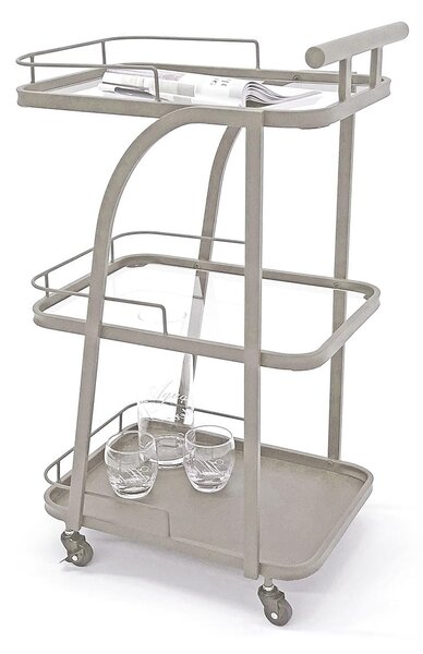 SERVÍROVACÍ VOZÍK, svetlosivá, 35/45/79 cm - Barový nábytok, Online Only