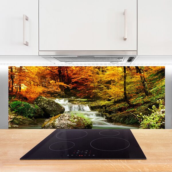 Nástenný panel  Vodopád les príroda 125x50 cm