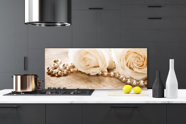 Nástenný panel  Ruže kvety rastlina 125x50 cm