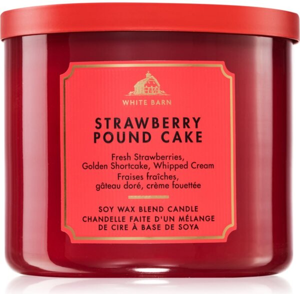 Bath & Body Works Strawberry Pound Cake vonná sviečka 411 g