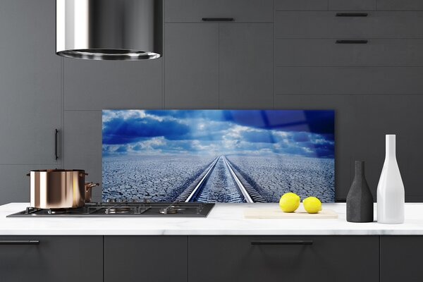 Nástenný panel  Koľaje architektúra 125x50 cm
