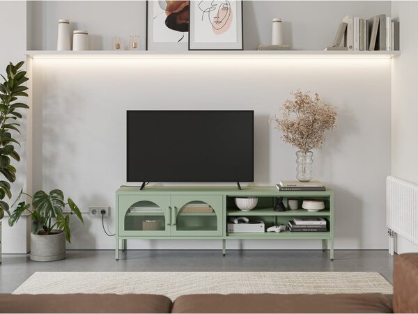 TV stolík v mentolovej farbe 160x50 cm Diora – Marckeric