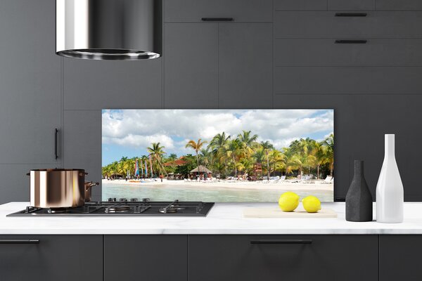 Nástenný panel  Pláž palma stromy príroda 125x50 cm