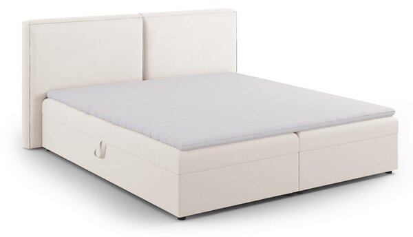 Krémová boxspring posteľ s úložným priestorom 140x200 cm Arendal – Cosmopolitan Design