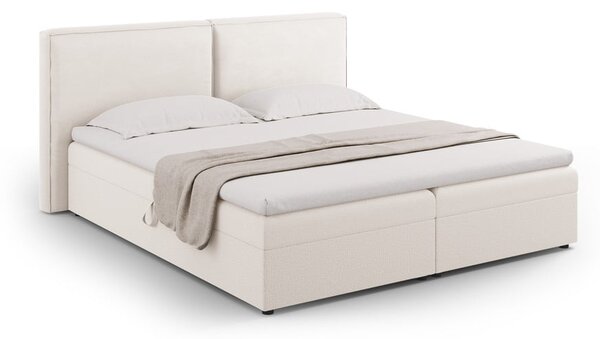 Krémová boxspring posteľ s úložným priestorom 140x200 cm Arendal – Cosmopolitan Design