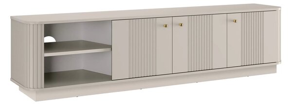 TV skrinka Vesper 3D 187 cm - kašmír / zlaté úchytky