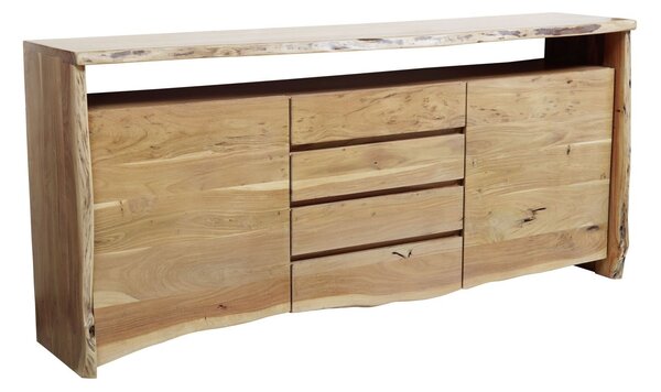 WOODLAND Komoda 210x96 cm, prírodná, akácia