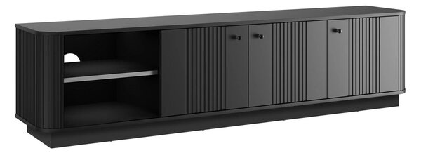 TV skrinka Vesper 3D 187 cm - čierna / čierne úchytky