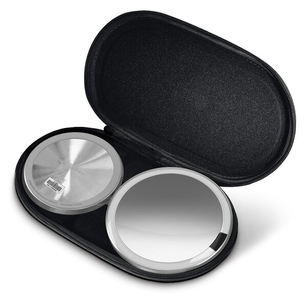 Kozmetické zrkadlo s osvetlením/zväčšovacie (10x) ø 12 cm Travel – simplehuman