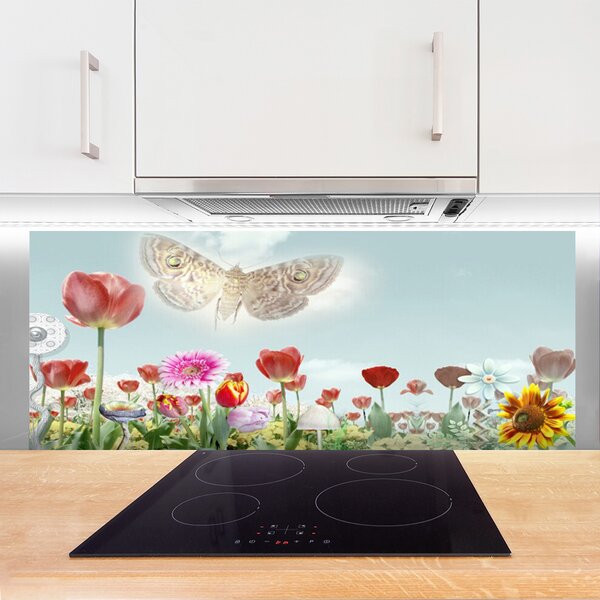 Nástenný panel  Kvety rastlina príroda 125x50 cm