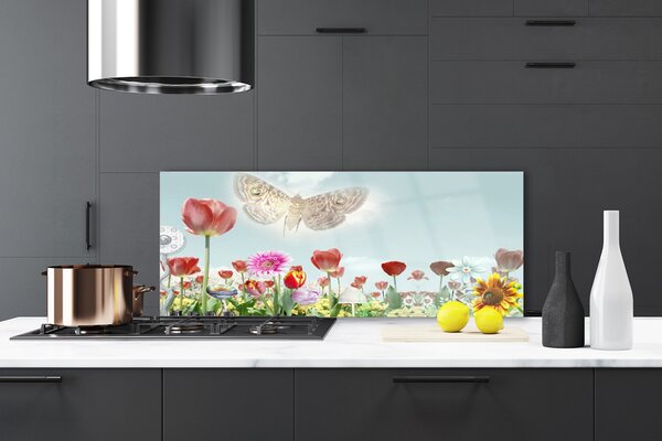 Nástenný panel  Kvety rastlina príroda 125x50 cm